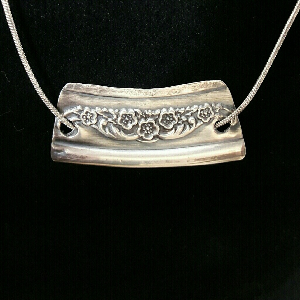 Flowery Sterling Silver Artisan Pendant